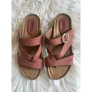 Eurosoft by Sofft Gladis Women’s 8.5 Rose Sandal Faux Leather Wedge Comfort